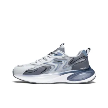 GERTOP Casual Shoes Men Low Top Gray Blue, Beige Brown