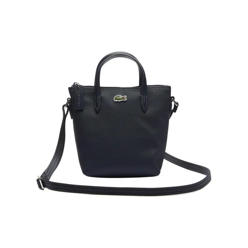 LACOSTE PVC Handbag, Crossbody Bag, Shoulder Bag Mini Women's Blue-0
