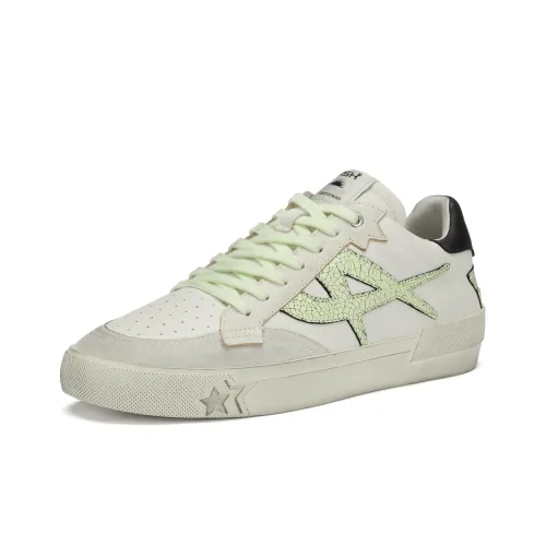 ASH Skateboard Shoes Women's Low-Top White/Green/Black