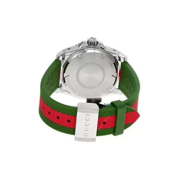 GUCCI Wrist Watch Automatic Mechanical Movement Rubber Strap 40mm Black Dial Unisex-2