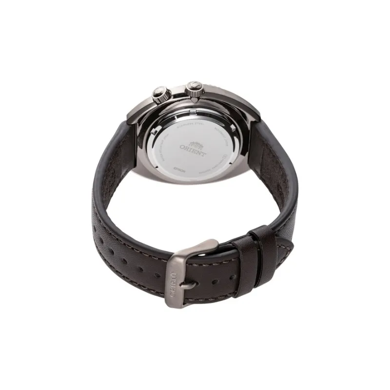 ORIENT Automatic Mechanical Movement Leather Strap Watch Men's Watches Black Dial-2