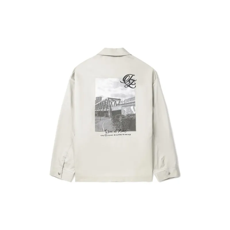 Izzue Photography print Gabardine Shirt Jacket-6