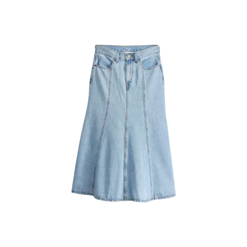 Levis Denim Long Skirts Women's Blue