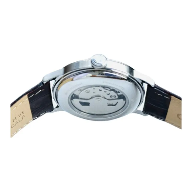 ORIENT Manual Mechanical Movement Leather Strap Watch 40.5mm Men's Watches Gray Dial-4