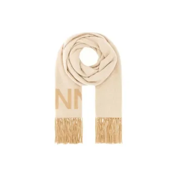 GANNI Egret Fringed Scarf