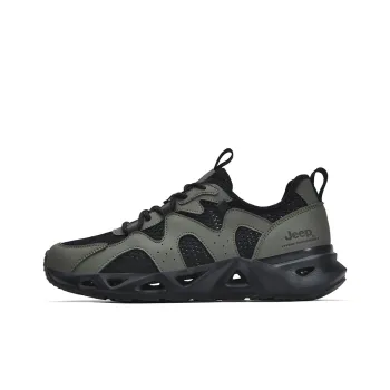 Jeep Anti Slip Wear Resistant River Trekking Shoes Unisex Black Green