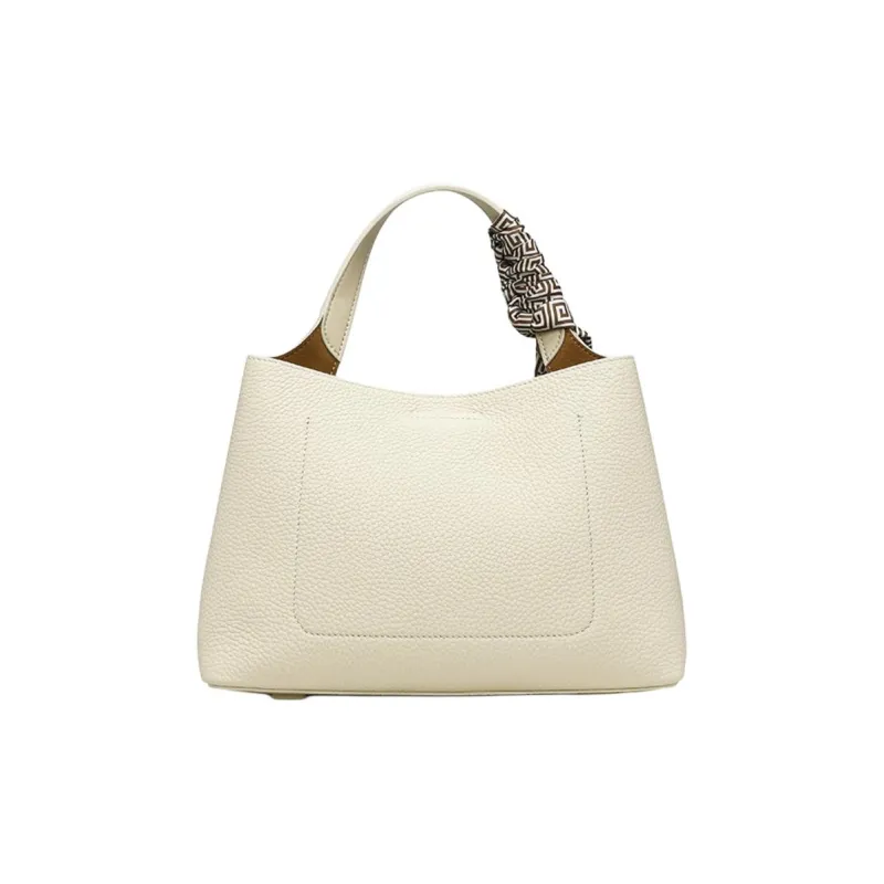 GOLDLION Cow Leather Portable Crossbody Bag, Shoulder Bag Trumpets Women's Brown Coffee/Ecru-10