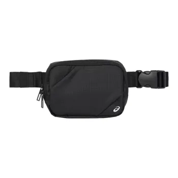 Asics Polyester One Shoulder Crossbody Fanny Pack Unisex Black