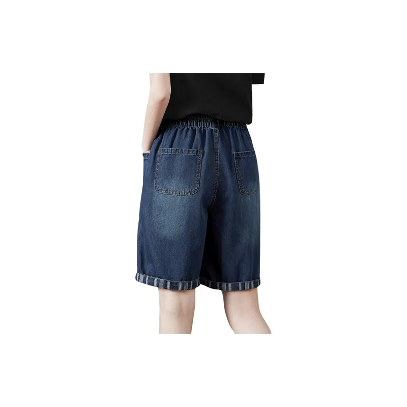 TOUCH Denim Shorts Women's Dark Blue-1