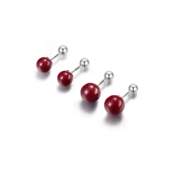 Red All Year Round Jade Stud Earrings Women's
