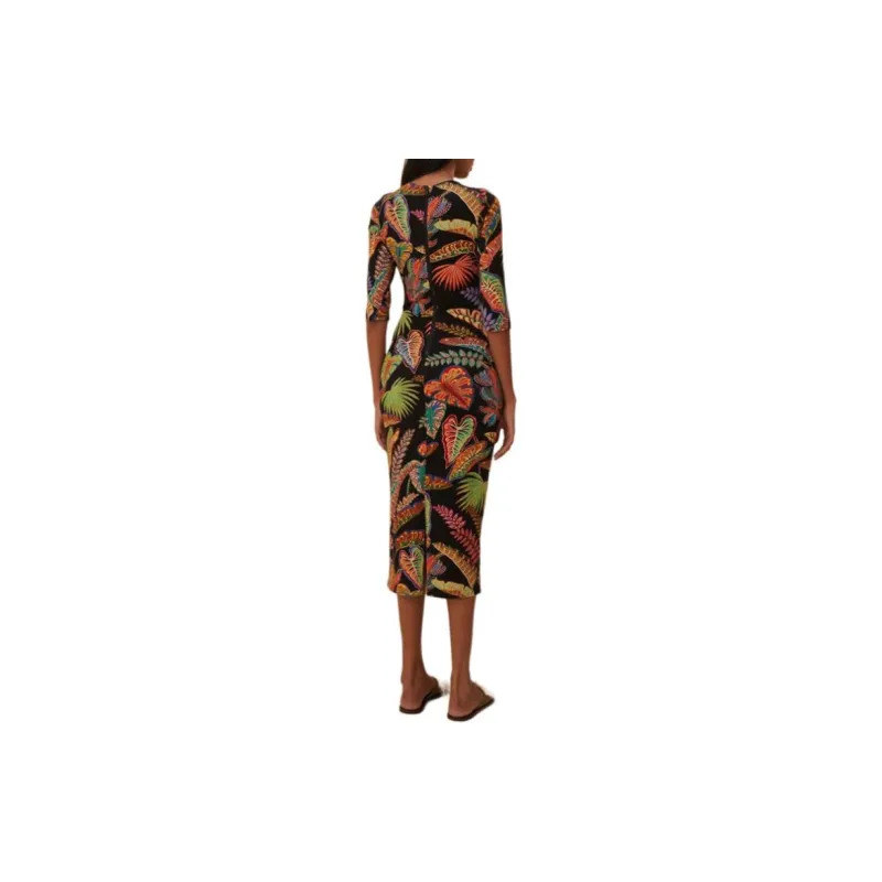 FARM RIO SS24 Long-Sleeved Dresses Women's Black-1