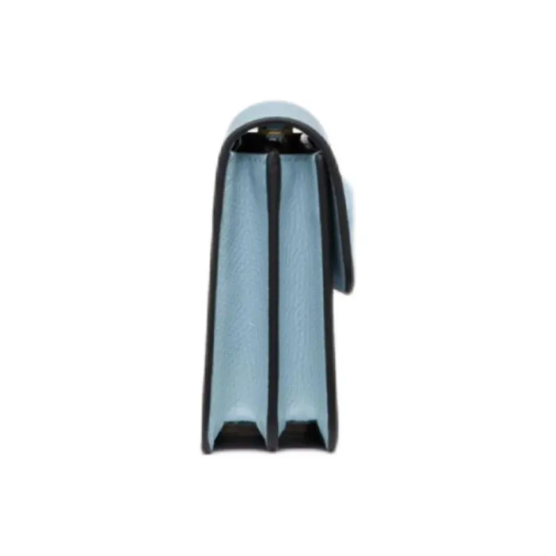 Valentino Vlogo Grained Calfskin Wallet Unisex Porcelain Blue-3