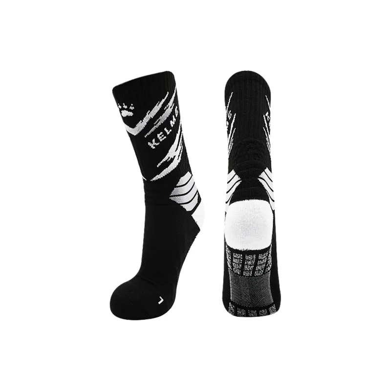 KELME Basketball Socks Unisex 3 Pack Black, White Blue, White Gray, White Green-23