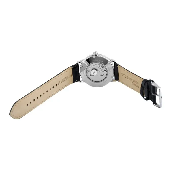 ORIENT Automatic Mechanical Movement Cow Leather Strap Watch Men's Watches Black Dial-4