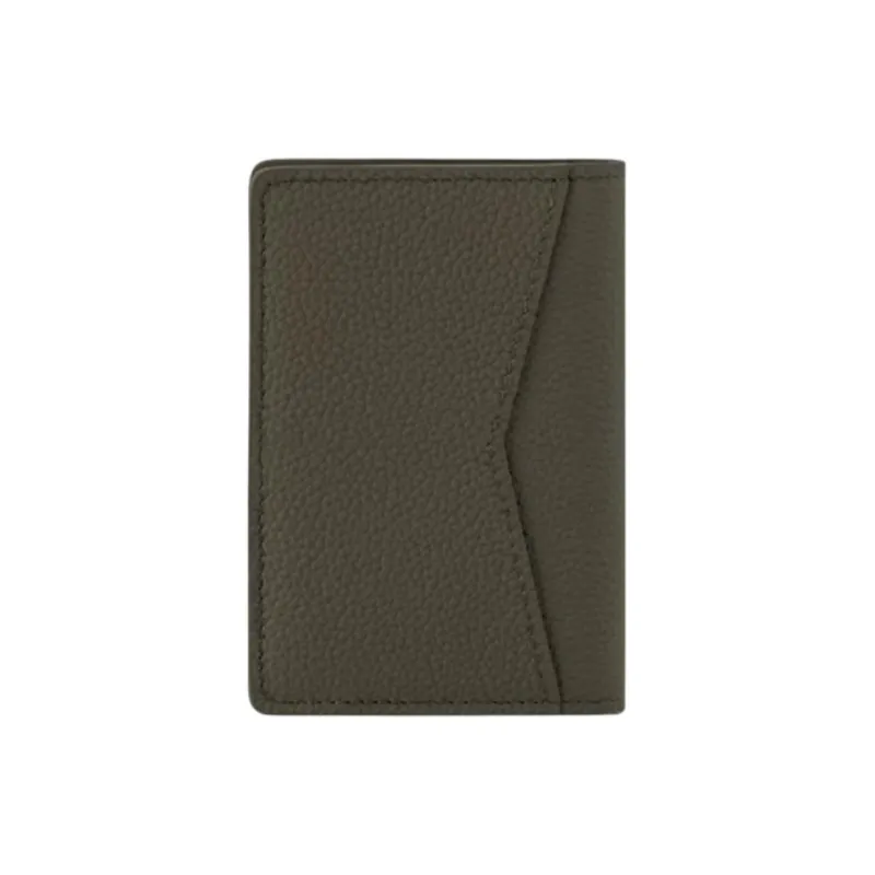 LOUIS VUITTON Cow Leather Wallet Men's Khaki Green-4