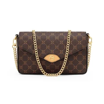MashaLanti PVC Small Square Bag Underarm Shoulder Bag, Crossbody Bag Regular Women's Dark Brown