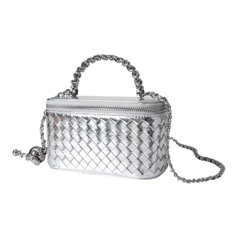 Moran & Karly Cow Leather One Shoulder Handbags Regular Women's Space Silver-1