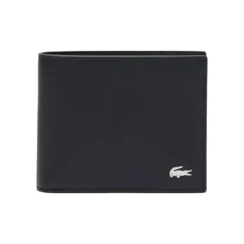 LACOSTE Cow Leather Wallet Men's Black