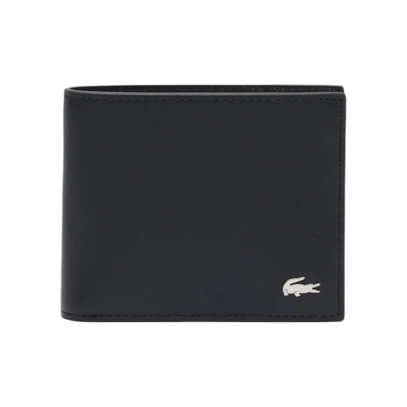 LACOSTE Cow Leather Wallet Men's Black-0