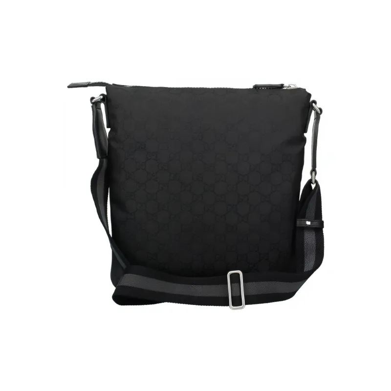 GUCCI Leather Messenger Bag Shoulder Bag Crossbody Bag Men's Black-1