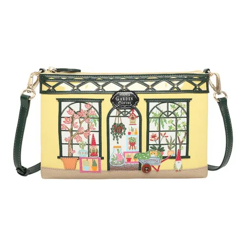 Vendula PU Shoulder Bag, Crossbody Bag Medium Size Women's Yellow Green
