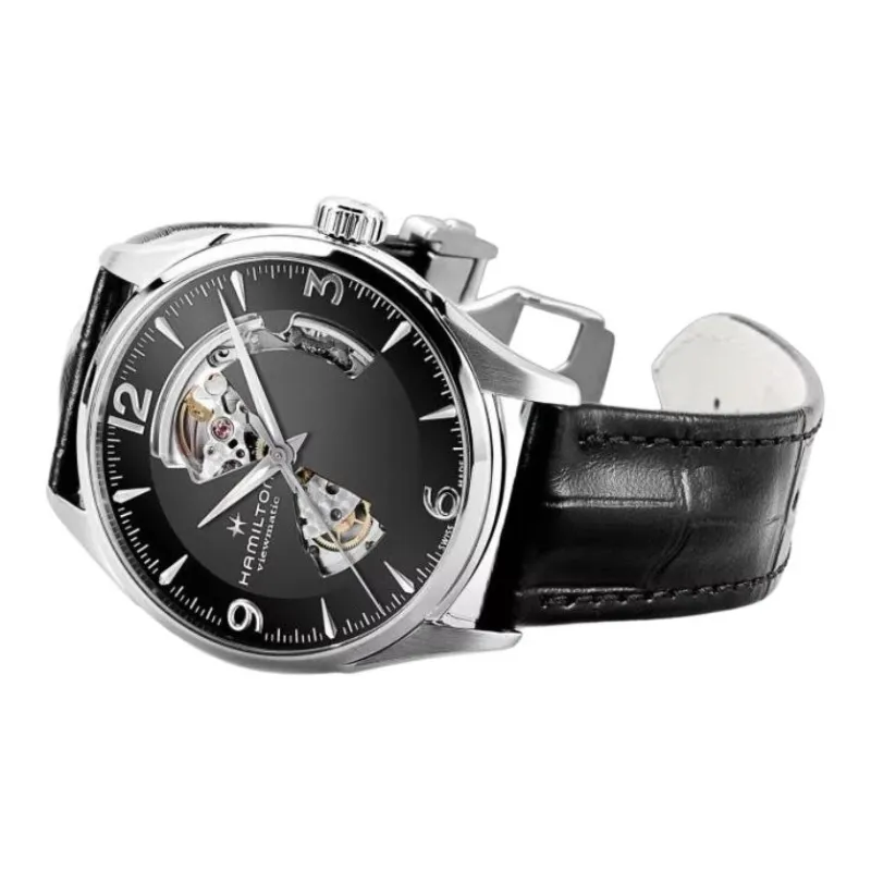 HAMILTON Automatic Mechanical Movement Unisex Watch 42mm Black Dial Stainless Steel Case-2