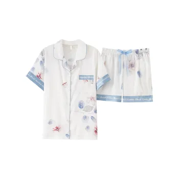 The Story Of The Flower Season Pajama Set Women's White