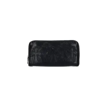Chrome Hearts Leather Wallet Men's Black