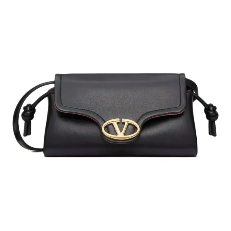 Valentino VLogo Plaque Foldover Top Shoulder Bag-0