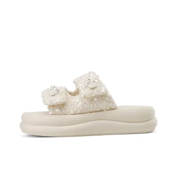 JOSINY PU Polyurethane Cut Out Woven Slip Resistant Slide Slippers Women's