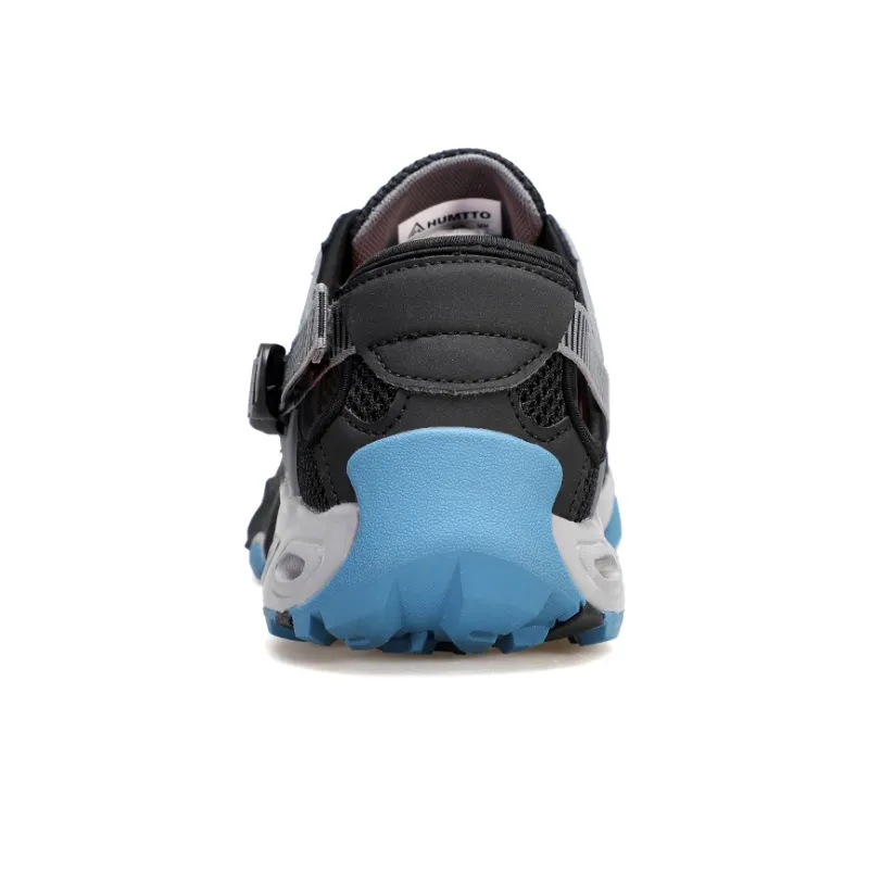 HUMTTO River Trekking Shoes Men's Black Denim Blue-2