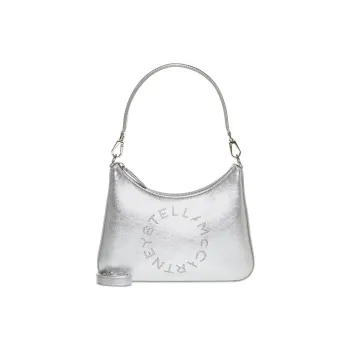Stella McCartney Logo Detailed Metallic Shoulder Bag