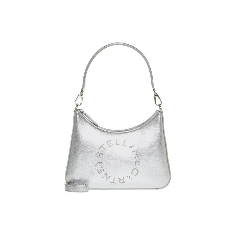 Stella McCartney Logo Detailed Metallic Shoulder Bag-0