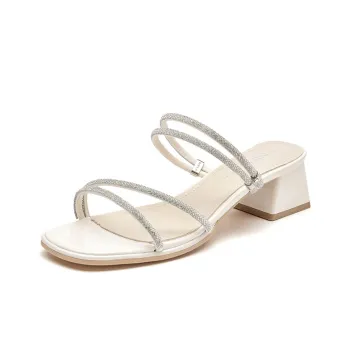 DUSTO Slide Slippers Women's Beige/Teal