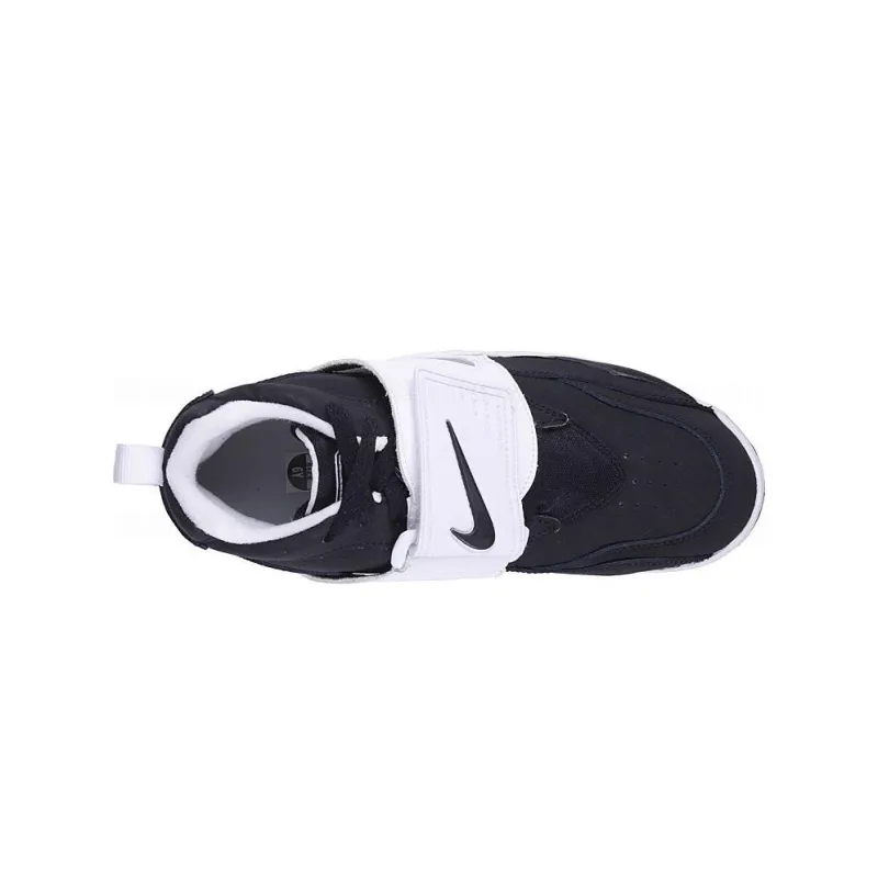 Nike Air Diamond Turf Cushioned Slip Resistant Mid Top Basketball Shoes GS Black White-4