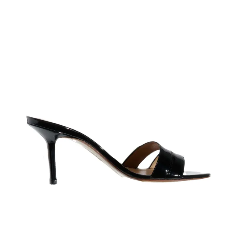FRANCESCO RUSSO Slide Slippers 7.5cm Women's Black-1
