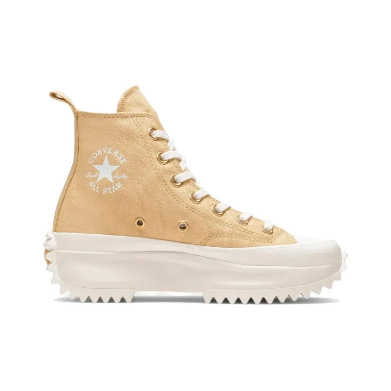Converse Run Star Hike Slip Resistant Height Increasing High Top Canvas Shoes Unisex Yellow-1