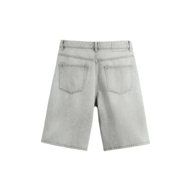 ZARA Denim Shorts Men's Light Gray-1