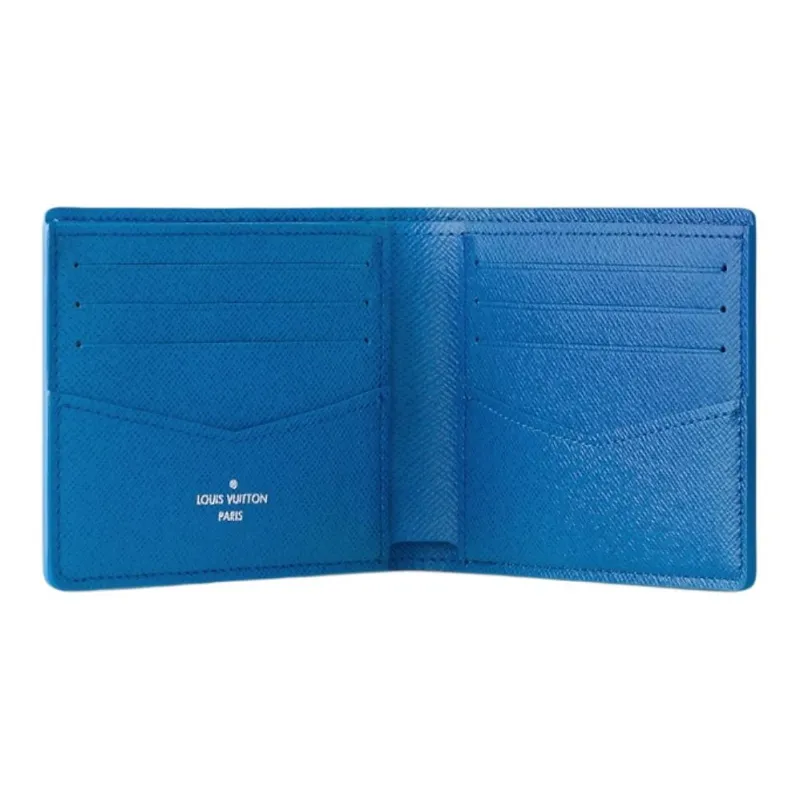 LOUIS VUITTON Slender Wallet Damier Graphite Blue-7