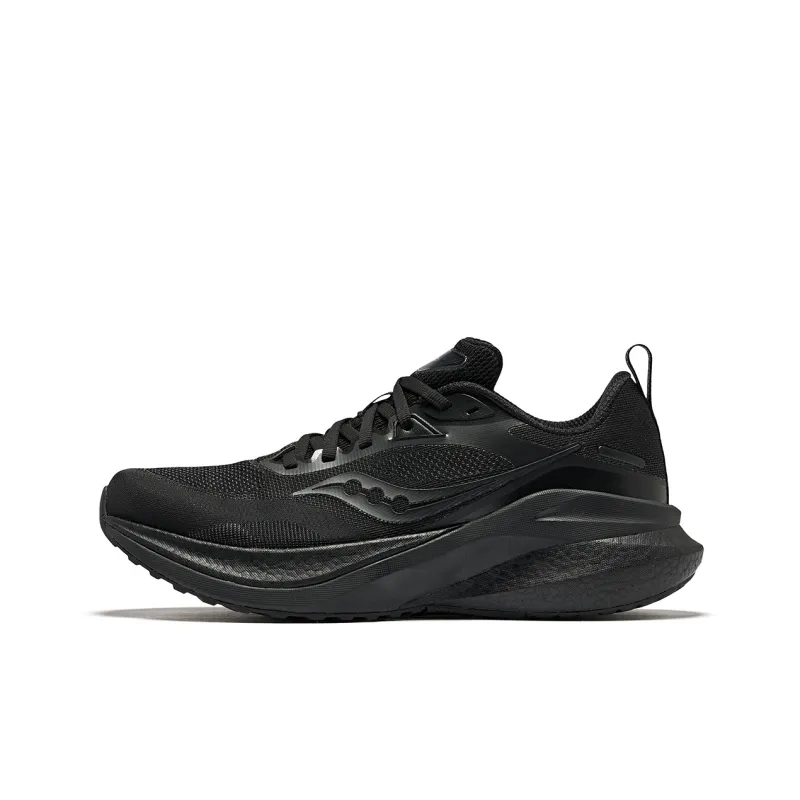 Saucony MARSHAL Breathable Moisture Wicking Coverage Low Top Running Shoes Unisex Black-0