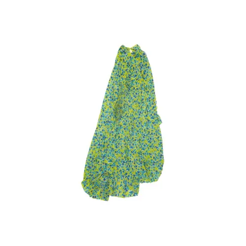 Balenciaga Long-Sleeved Dress Loose Fit Women's Green