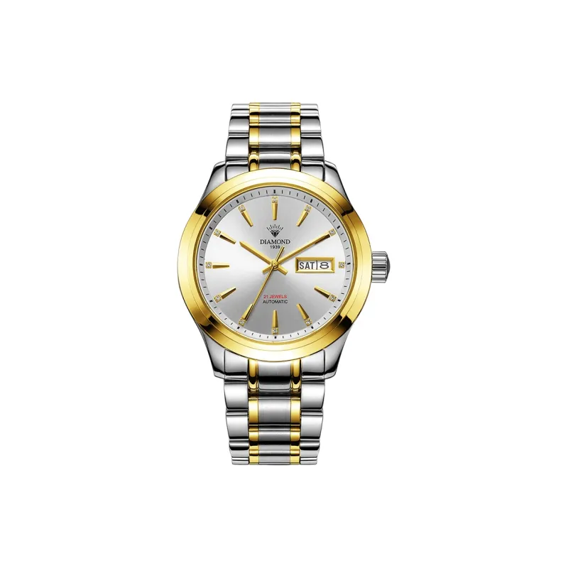 Diamond Automatic Mechanical Movement Watch Men's Watches White Dial-4