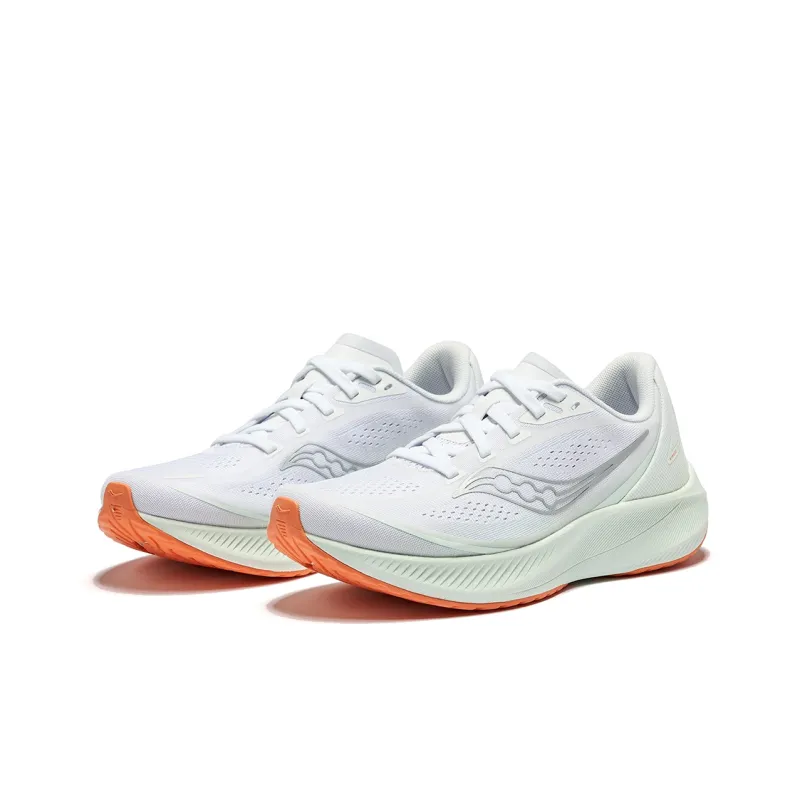Saucony Cushioning Lightweight Training Running Shoes Women's White Blue Silver-2
