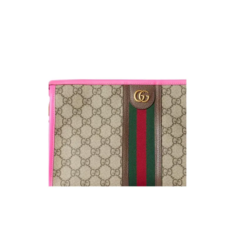 GUCCI Ophidia Canvas Bag, Toiletry Bag, Clutch Unisex Beige & Ebony-7