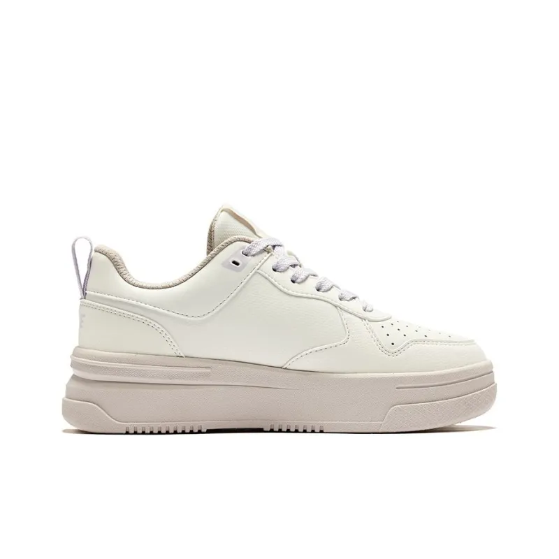 Erke Cool Play 2.0 Anti Slip Wear Resistant Low Top Skateboard Shoes Women's Microcrystalline White Light Purple Pink-1