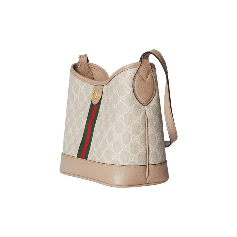 GUCCI GG Supreme Canvas Handbag Shoulder Bag Small Size Women's Beige & White-2