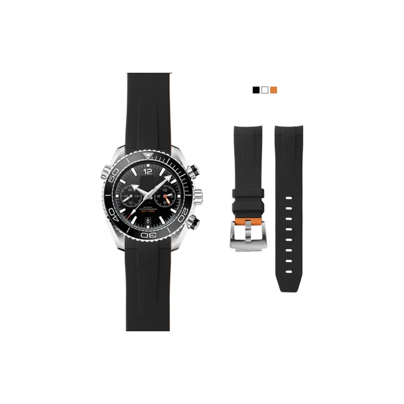 VAGENARI Rubber Strap Compatibility For Omega Ocean Universe 600m 9900 Movement 45.5 Watch Band Unisex-3