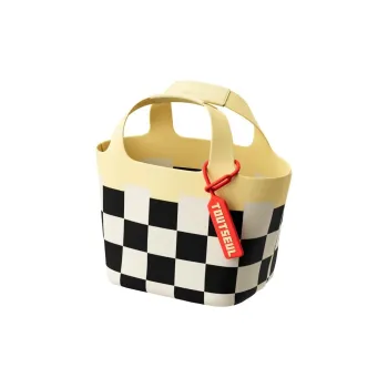 TOUTSEUL YOLO Polyester Handbag Medium Size Women's Yellow And Black Plaid