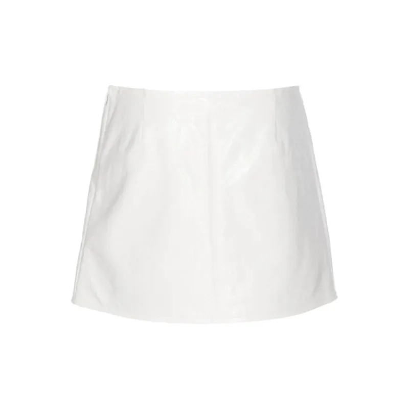 COURREGES Ellipse Vinyl Mini Skirt-1