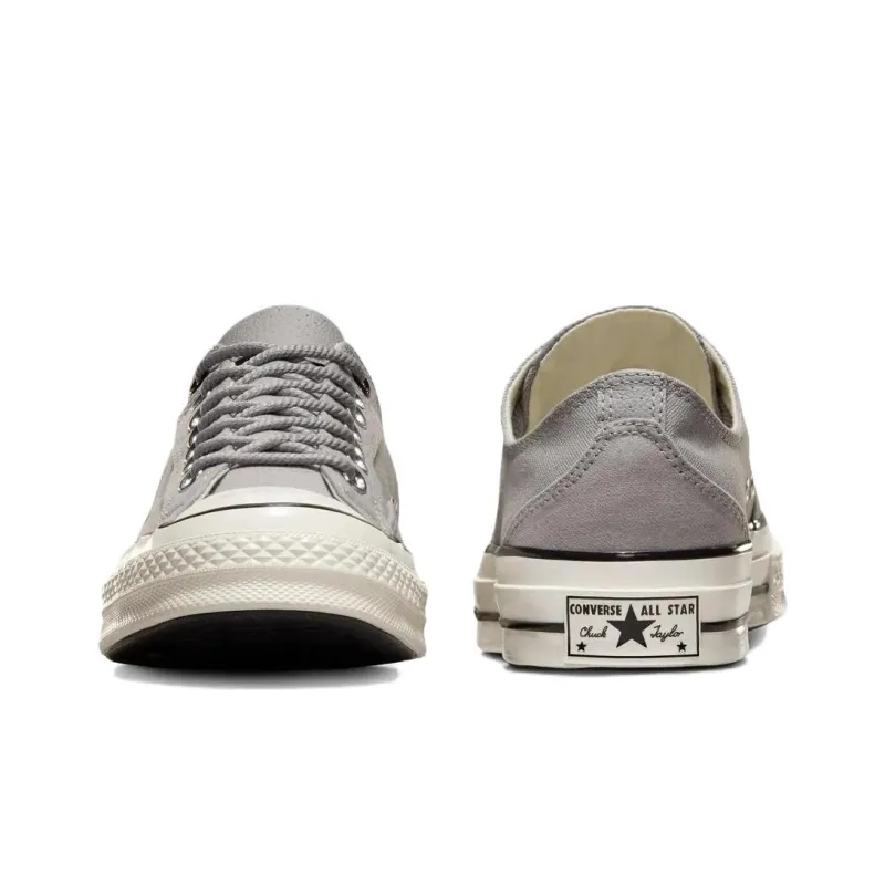 Converse Chuck 70 Non-slip Lightweight Low-Top Canvas Shoes Unisex Gray-4